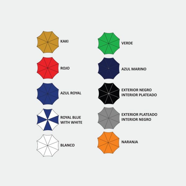 Colores Disponibles - Paraguas de Mano